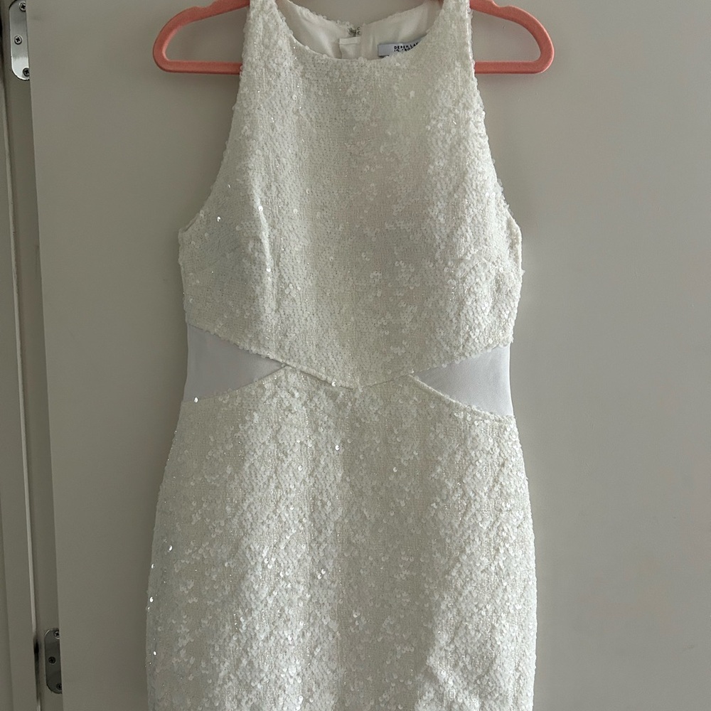 White sequin mini dress perfect